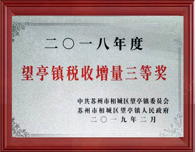 望亭鎮(zhèn)稅收增量三等獎(jiǎng)